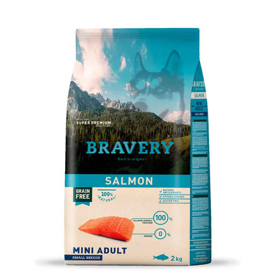 Bravery SALMÓN MINI Adulto Razas Pequeñas 2KG