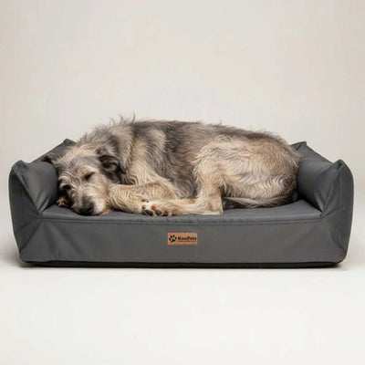 Cama Nido Ortopédica Perros Grandes, Gris Oscuro