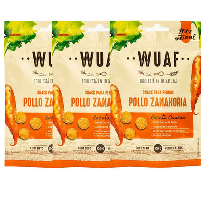 Pack X3 WUAF Pollo Zanahoria